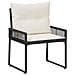 Set di Mobili da Esterno 7 pcs Nero e Bianco Crema polyrattan - Foto miniatura 5
