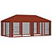Copertura Gazebo con Pareti Laterali 6 x 3 m Terracotta - Foto miniatura 3