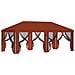 Copertura Gazebo con Pareti Laterali 6 x 3 m Terracotta - Foto miniatura 4
