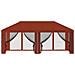 Copertura Gazebo con Pareti Laterali 6 x 3 m Terracotta - Foto miniatura 5