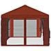 Copertura Gazebo con Pareti Laterali 6 x 3 m Terracotta - Foto miniatura 6