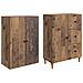Set di armadi 2 pcs 66 x 34,5 x 90 cm Legno ingegnerizzato - Foto miniatura 3