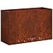 Vaso da giardino Ruggine 80 x 30 x 49 cm Acciaio Corten - Foto miniatura 1
