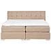 Letto Boxspring Matrimoniale In Tessuto Beige 180x200cm Admiral - Foto miniatura 9