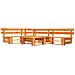 Set Divani Da Giardino Su Pallet 4pz Marrone Miele Legno Fsc - Foto miniatura 1