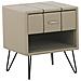 Comodino In Similpelle Beige Betin - Foto miniatura 18