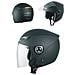 Casco Jet Visiera Lunga Scooter Moto Quad Omologato Ece 22 05 Nero Opaco Xl - Foto miniatura 1
