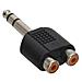 99323 6.3mm M 2x RCA F Nero cavo di interfaccia e adattatore - Foto miniatura 1