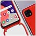 Cover Semirigida Per Samsung Galaxy A22 5g Cordino Nylon Intrecciato 80 Cm Rossa - Foto miniatura 3