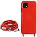 Cover Semirigida Per Samsung Galaxy A22 5g Cordino Nylon Intrecciato 80 Cm Rossa - Foto miniatura 5