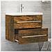 Mobile Bagno Con Lavabo Integrato Rovere Fumo Legno Multistrato - Foto miniatura 3