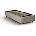 Letto Singolo Diana, Letto Contenitore Con Rivestimento In Tessuto, 100% Made In Italy, Apertura Laterale, Con Materasso Cm 80x190 Incluso, Beige - Foto miniatura 3