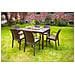 Tavolo Da Esterno Giove, Tavolo Rettangolare Da Giardino, Tavolo Da Giardino Multiuso Effetto Rattan, 100% Made In Italy, 150x90h74 Cm, Marrone - Foto miniatura 1