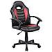 Sedia Con Ruote Miranda, Poltrona Da Gaming Ragazzo, Sedia Da Scrivania, 56x55h89/100 Cm, Nero E Rosso - Foto miniatura 1