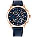 Orologio Analogico Multifunzione Al Quarzo Da Uomo Con Cinturino In Pelle Blu Navy - 1710475 - Foto miniatura 1