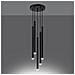 Sollux Lighting Lampada A Sospensione Pastelo 5p Nero Sl.1176 - Moderno Lampade A Sospensione Nero 110x25x25 Cm - Foto miniatura 3