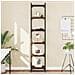 Libreria 6 Ripiani Rovere Marrone 40x30x188cm Legno Multistrato - Foto miniatura 1