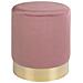 Pouf Gamby - Rosa - Velluto - 34x34x43 Cm - Foto miniatura 1