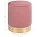 Pouf Gamby - Rosa - Velluto - 34x34x43 Cm - Foto miniatura 3