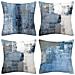 Set Di Federe Blu Ruedong 4 Pezzi 45 X 45 Cm - Foto miniatura 1
