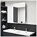 Armadietto Bagno Con Specchio E Led Grigio Lucido 60x11x80 Cm - Foto miniatura 7