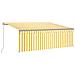 Tenda Sole Retrattile Manuale Con Parasole 4x3m Gialla Bianca - Foto miniatura 1