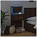Comodino A Parete Con Luci Led Rovere Marrone - Foto miniatura 4