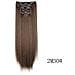 Extension Per Capelli Con Clip, 6 Pezzi Brown - Foto miniatura 1