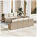 Set di Divani da Giardino da 8 Pezzi con Cuscini Beige in Rattan Sintetico - Foto miniatura 2