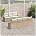 Set di Divani da Giardino da 8 Pezzi con Cuscini Beige in Rattan Sintetico - Foto miniatura 3