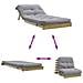 Divano Letto Futon con Materasso 80x206x11cm Pino Impregnato - Foto miniatura 8