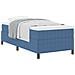 Letto a molle Blu 90 x 190 cm Tessuto in Cords - Foto miniatura 1