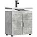 Mobile per lavabo da bagno TULUM Grigio cemento 60 x 34 x 63 cm - Foto miniatura 3