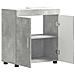 Mobile per lavabo da bagno TULUM Grigio cemento 60 x 34 x 63 cm - Foto miniatura 5