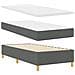 Letto a molle con materasso Grigio scuro 80 x 200 cm Tessuto - Foto miniatura 7