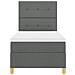 Letto a molle con materasso Grigio scuro 80 x 200 cm Tessuto - Foto miniatura 8