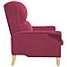 poltrona Rosso vino 76 x 94 x 102 cm Velluto - Foto miniatura 5