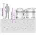 Cancello da Giardino con Parte Superiore Arcuata Grigio - Foto miniatura 9