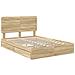 Letto con Contenitore con testiera Rovere Sonoma 140 x 200 cm - Foto miniatura 4