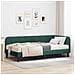 Cornice del letto ad angolo Verde Scuro 90 x 200 cm Velluto - Foto miniatura 2