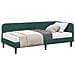 Cornice del letto ad angolo Verde Scuro 90 x 200 cm Velluto - Foto miniatura 3