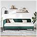 Cornice del letto ad angolo Verde Scuro 90 x 200 cm Velluto - Foto miniatura 4