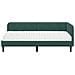 Cornice del letto ad angolo Verde Scuro 90 x 200 cm Velluto - Foto miniatura 5
