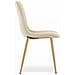 Sedia JEWA in velluto beige chiaro con gambe color legno x3 - Foto miniatura 7