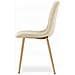 Sedia JEWA in velluto beige chiaro con gambe color legno x3 - Foto miniatura 3