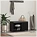 Panca per ingresso con cuscino Rovere Nero 80 x 38 x 46 cm - Foto miniatura 2