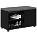 Panca per ingresso con cuscino Rovere Nero 80 x 38 x 46 cm - Foto miniatura 3