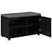 Panca per ingresso con cuscino Rovere Nero 80 x 38 x 46 cm - Foto miniatura 5