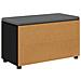 Panca per ingresso con cuscino Rovere Nero 80 x 38 x 46 cm - Foto miniatura 8