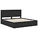 Struttura del letto Nero 200 x 200 cm Legno Ingegnerizzato - Foto miniatura 4